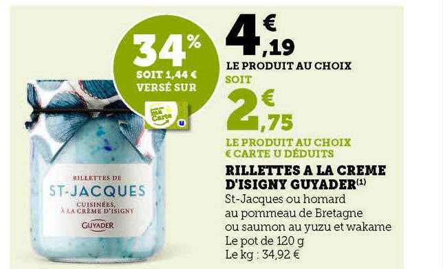 rillettes à la crème d'isigny guyader