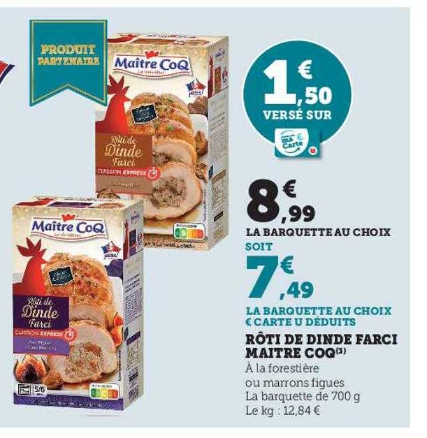 rôti de dinde farci maître coq