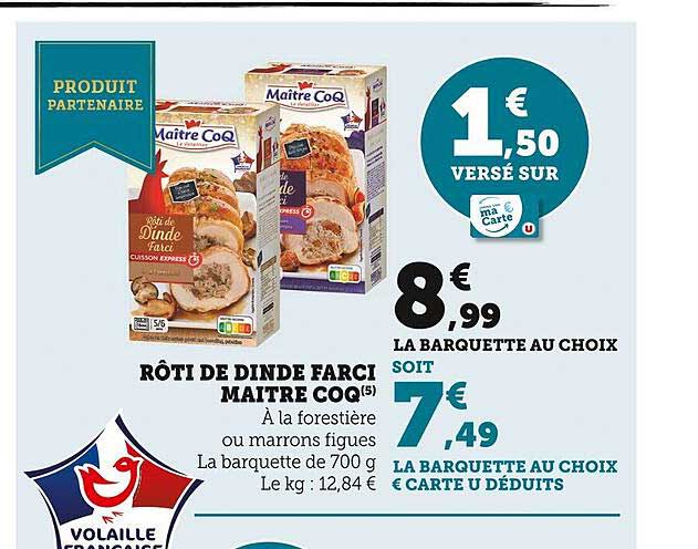 rôti de dinde farci maître coq