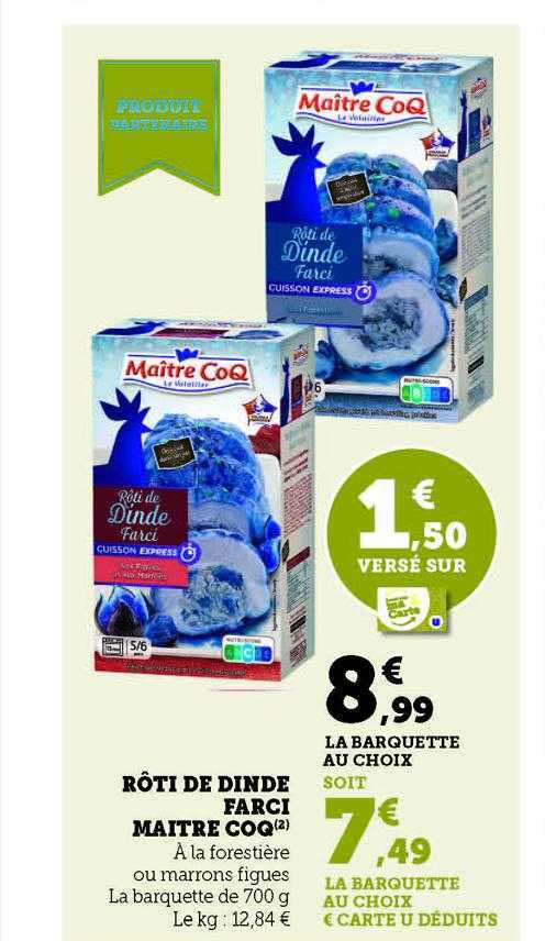 rôti de dinde farci maître coq