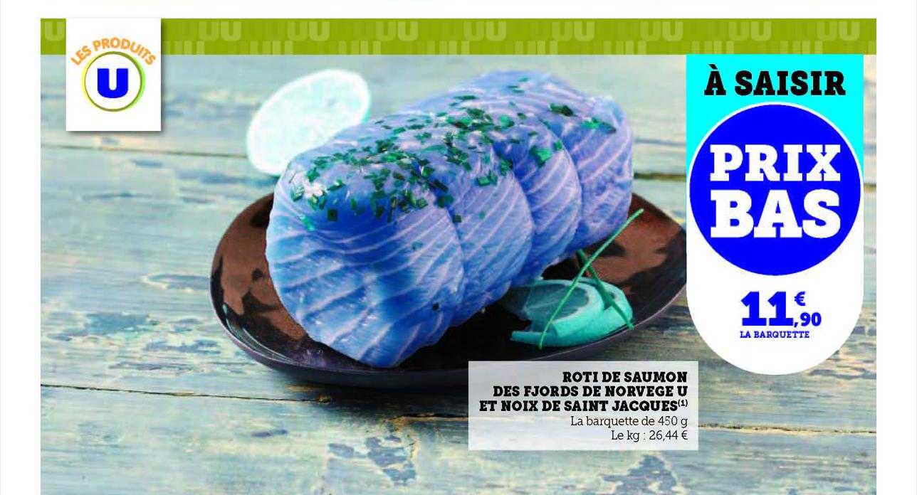 rôti de saumon des fjords de norvège u et noix de saint jacques