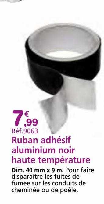ruban adhésif aluminium noir haute température