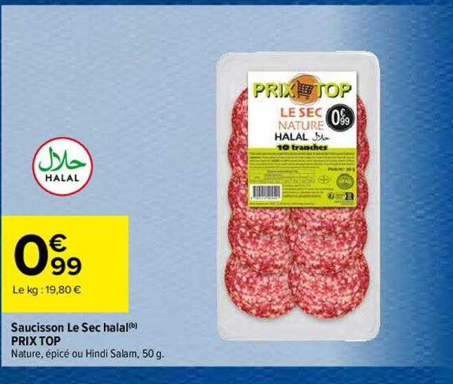 saucisson le sec halal prix top