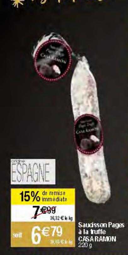 saucisson pages à la truffe casa ramon