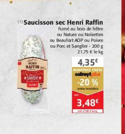 saucisson sec henri raffin