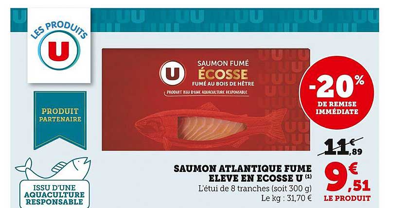 Saumon Atlantique Fumé élevé En écosse U