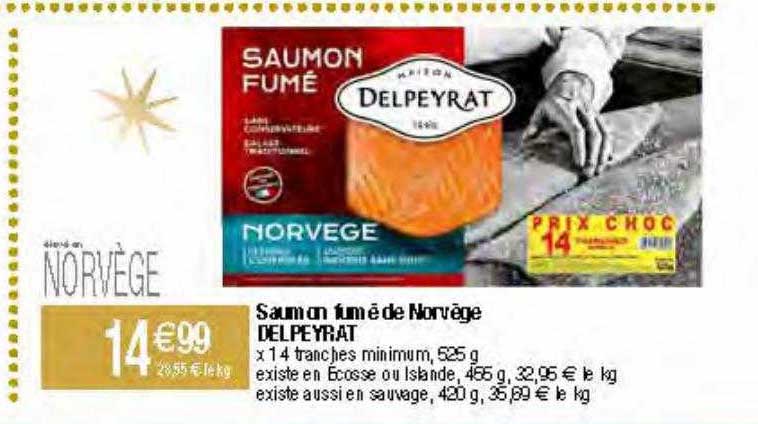 Saumon Fumé De Norvège Delpeyrat