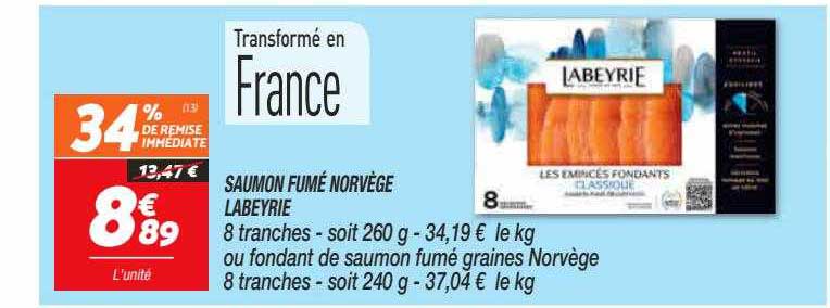 Saumon Fumé Norvège Labeyrie