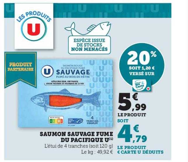 Saumon Sauvage Fumé Du Pacifique U