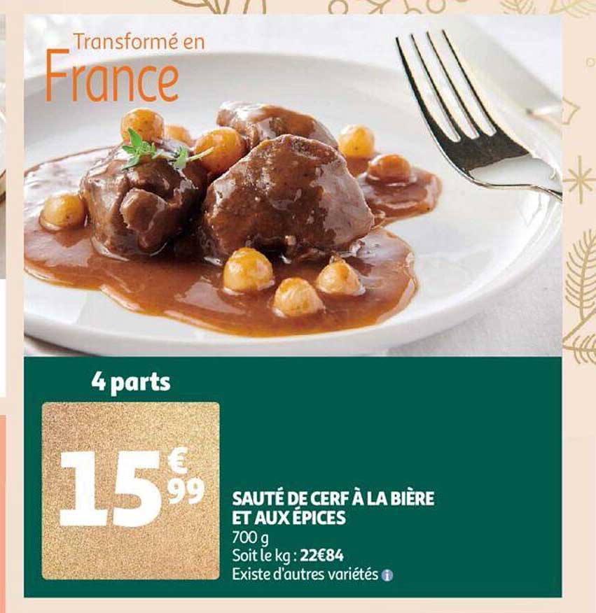 sauté de cerf à la bière et aux épices