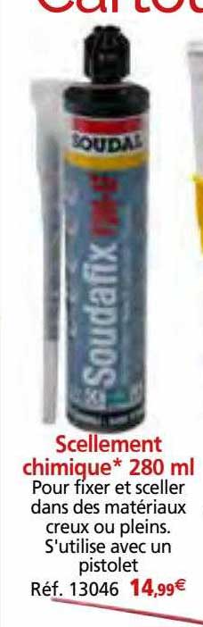 scellement chimique 280ml soudal