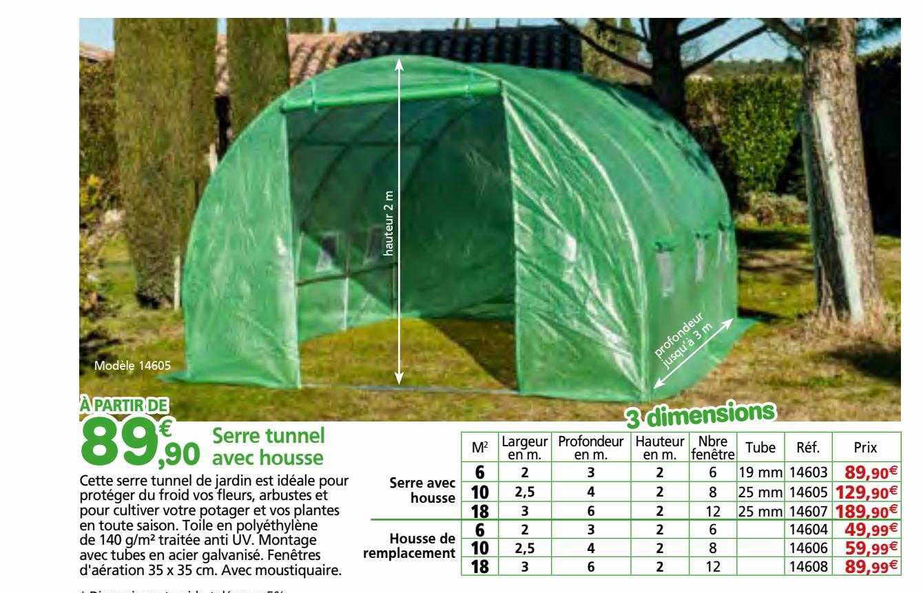 Serre Tunnel Avec Housse