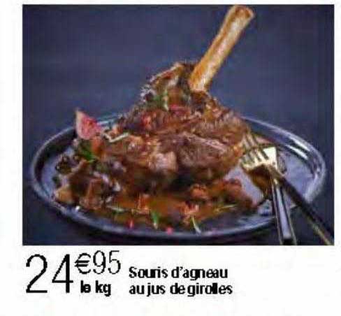 souris d'agneau au jus de girolles