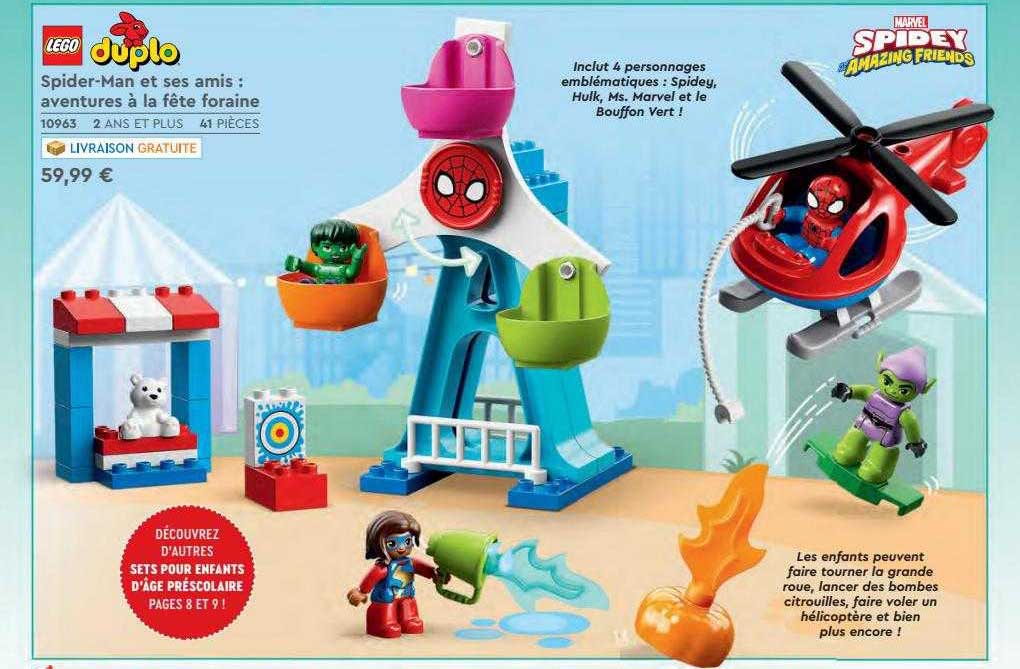 spider-man et ses amis : aventures à la fête foraine lego duplo