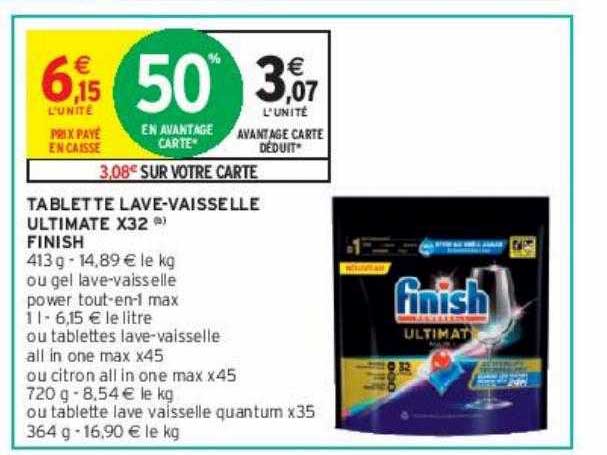 tablette lave-vaisselle ultimate x32 finish