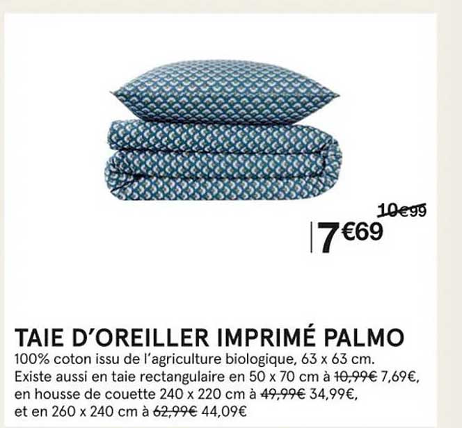 Taie D'oreiller Imprimé Palmo