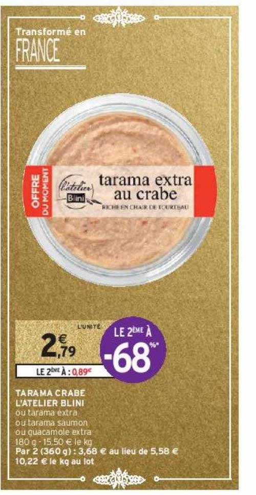 tarama crabe l'atelier blini