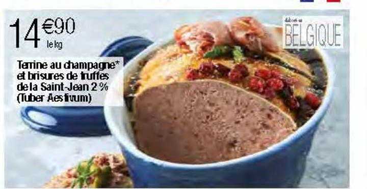 terrine au champagne et brisures de truffes de la saint-jean 2%