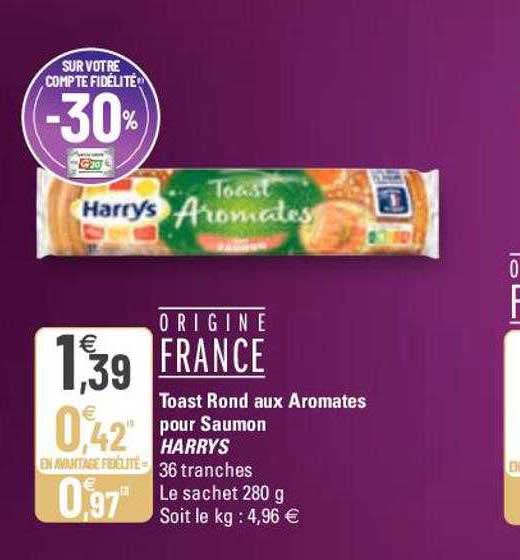 Toast Rond Aux Aromates Pour Saumon Harrys