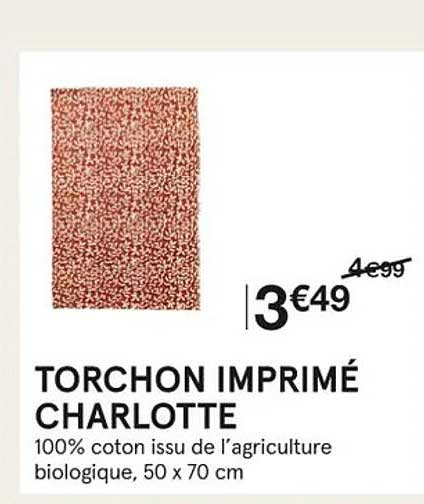 torchon imprimé charlotte