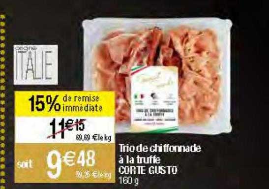 trio de chiffonnade à la truffe corte gusto