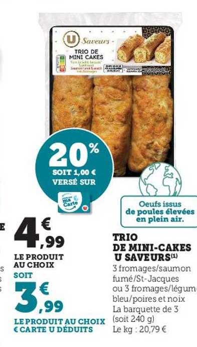 trio de mini-cakes u saveurs