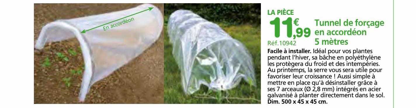 tunnel de forçage en accordéon 5 mètres