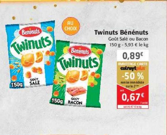 Twinuts Bénénuts Goût Salé Ou Bacon