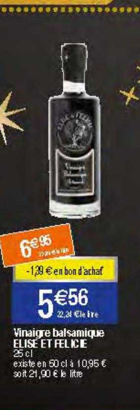 vinaigre balsamique elise et félicie