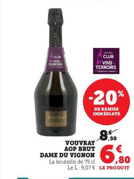 vouvray aop brut dame de vignon
