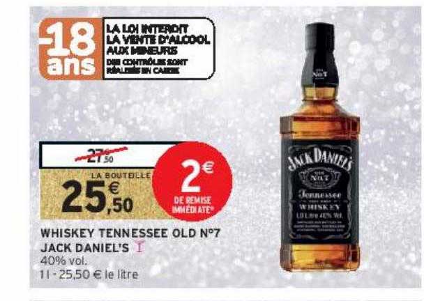 whiskey tennessee old n°7 jack daniel's