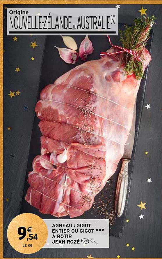 agneau : gigot entier ou gigot***à rôtir jean rozé