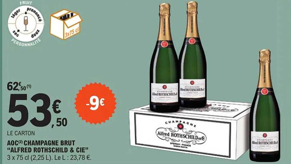 aoc champagne brut "alfred rothschild & cie"