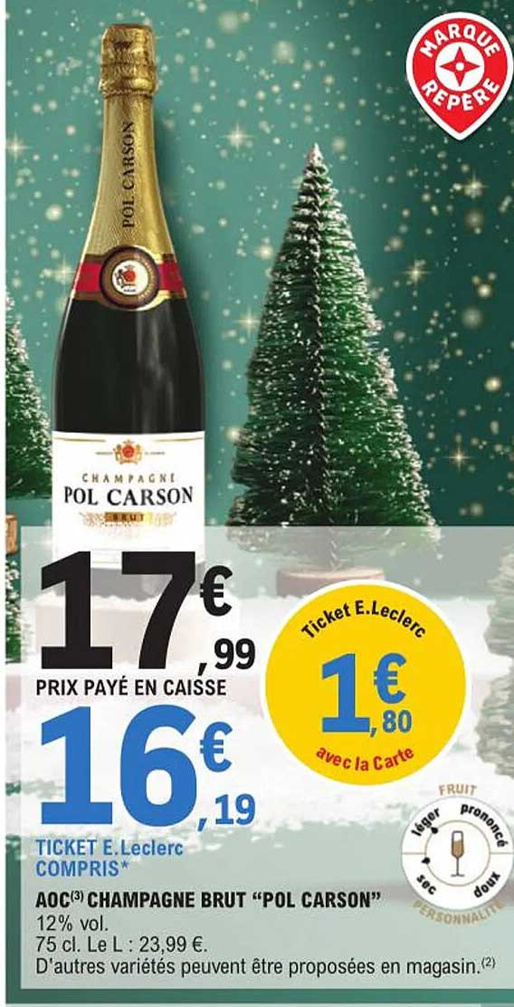 aoc champagne brut "pol carson"
