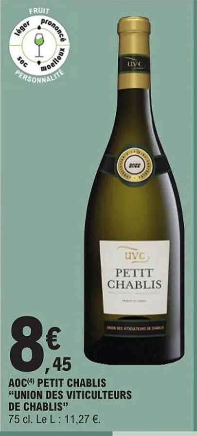 aoc petit chablis "union des viticulteurs de chablis"