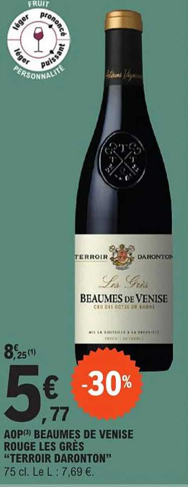 aop beaumes de venise rouge les grès "terroir daronton"
