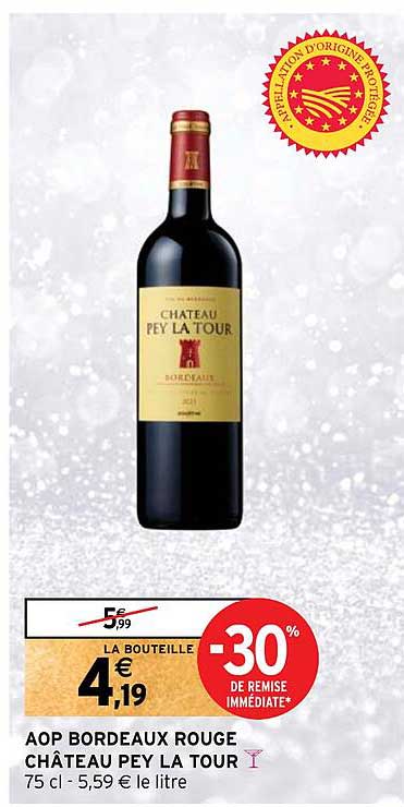 aop bordeaux rouge château pey la tour
