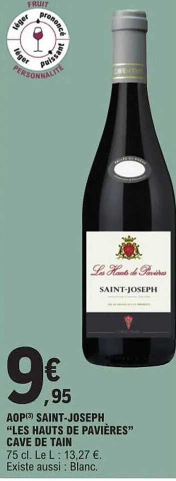 aop saint-joseph "les hauts de pavières" cave de tain