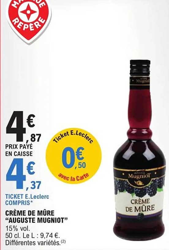 Crème De Mûre "auguste Mugniot"