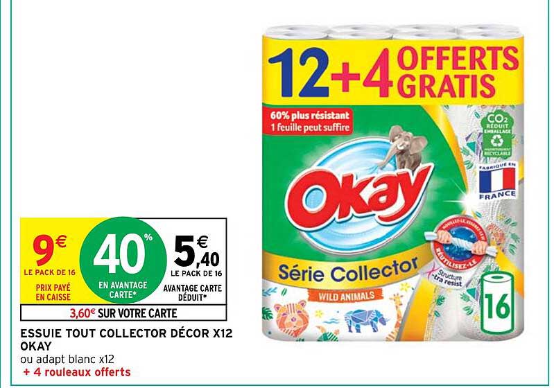 essuie tout collector décor x 12 okay