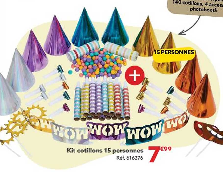 kit cotillons 15 personnes