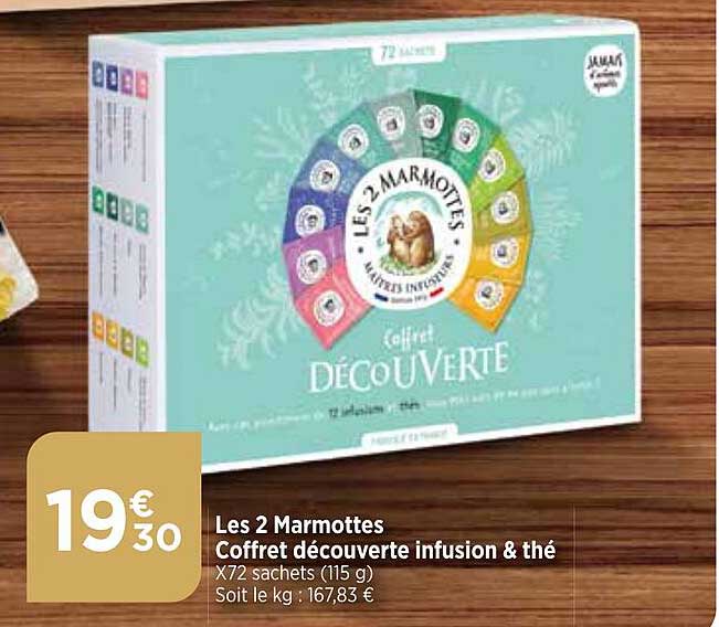Les 2 Marmottes Coffret Découverte Infusion & Thé