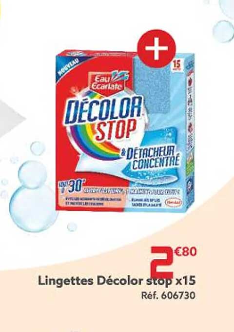 lingettes décolor stop x 15