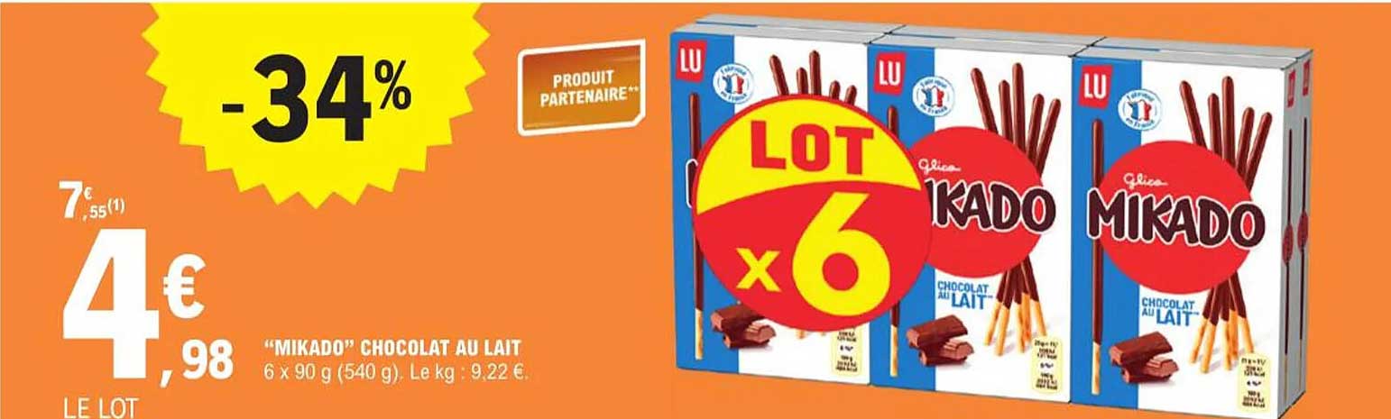 "mikado" Chocolat Au Lait