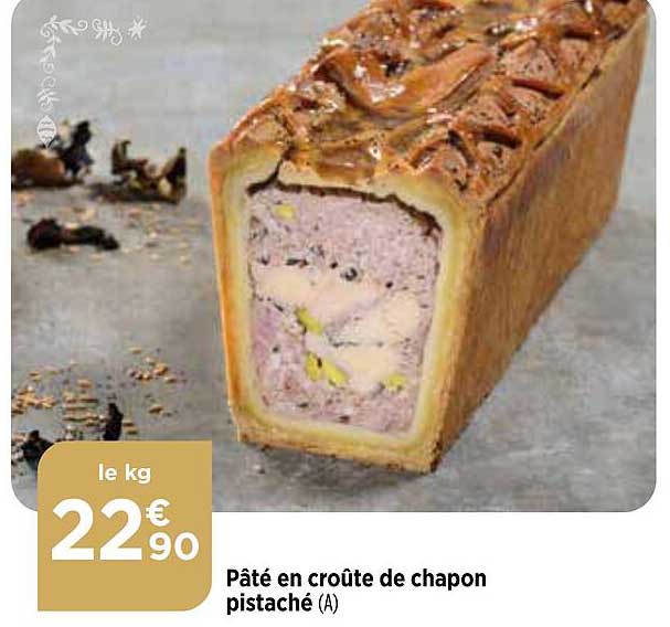 pâté en croûte de chapon pistaché