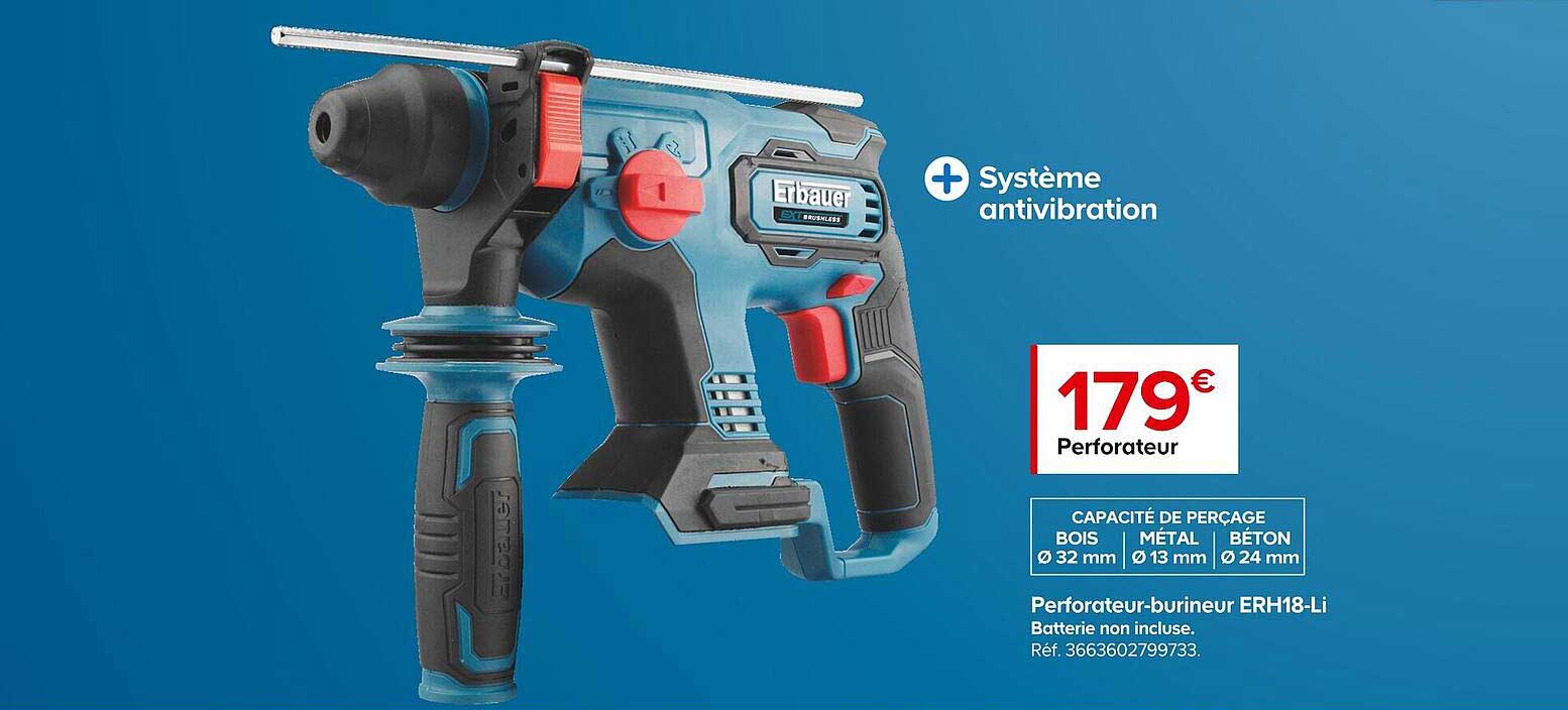 perforateur-burineur erh18-li erbauer