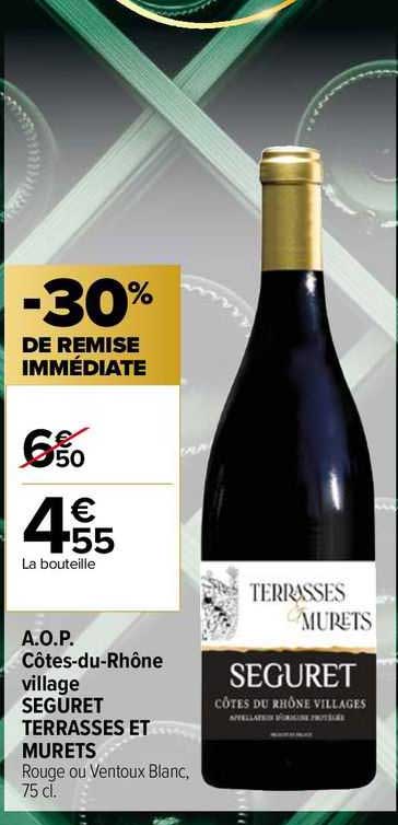 a.o.p. côtes-du-rhône village seguret terrasses et murets