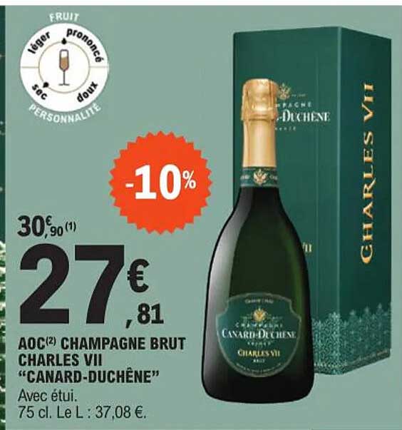aoc champagne brut charles VII "canard-duchêne"