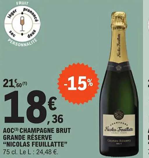 aoc champagne brut grande réserve "nicolas feuillatte"