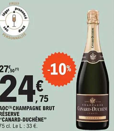 aoc champagne brut réserve "canard-duchêne"
